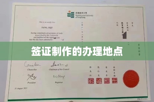 渝水签证制作的办理地点