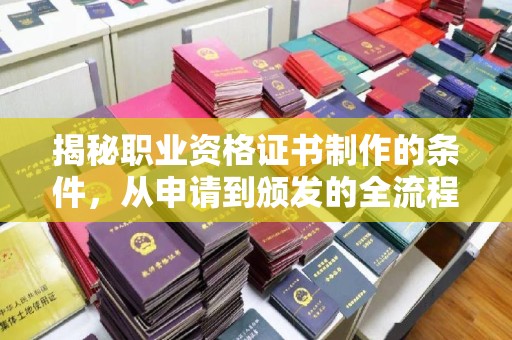 渝水揭秘职业资格证书制作的条件，从申请到颁发的全流程解析